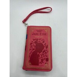 Jane Eyre Book Cover Wallet Wristlet Charlotte Brontë Pink Novelty Clutch Purse
